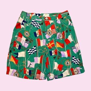 Maeve Anthropologie nautical flag print shorts size 10 NWT